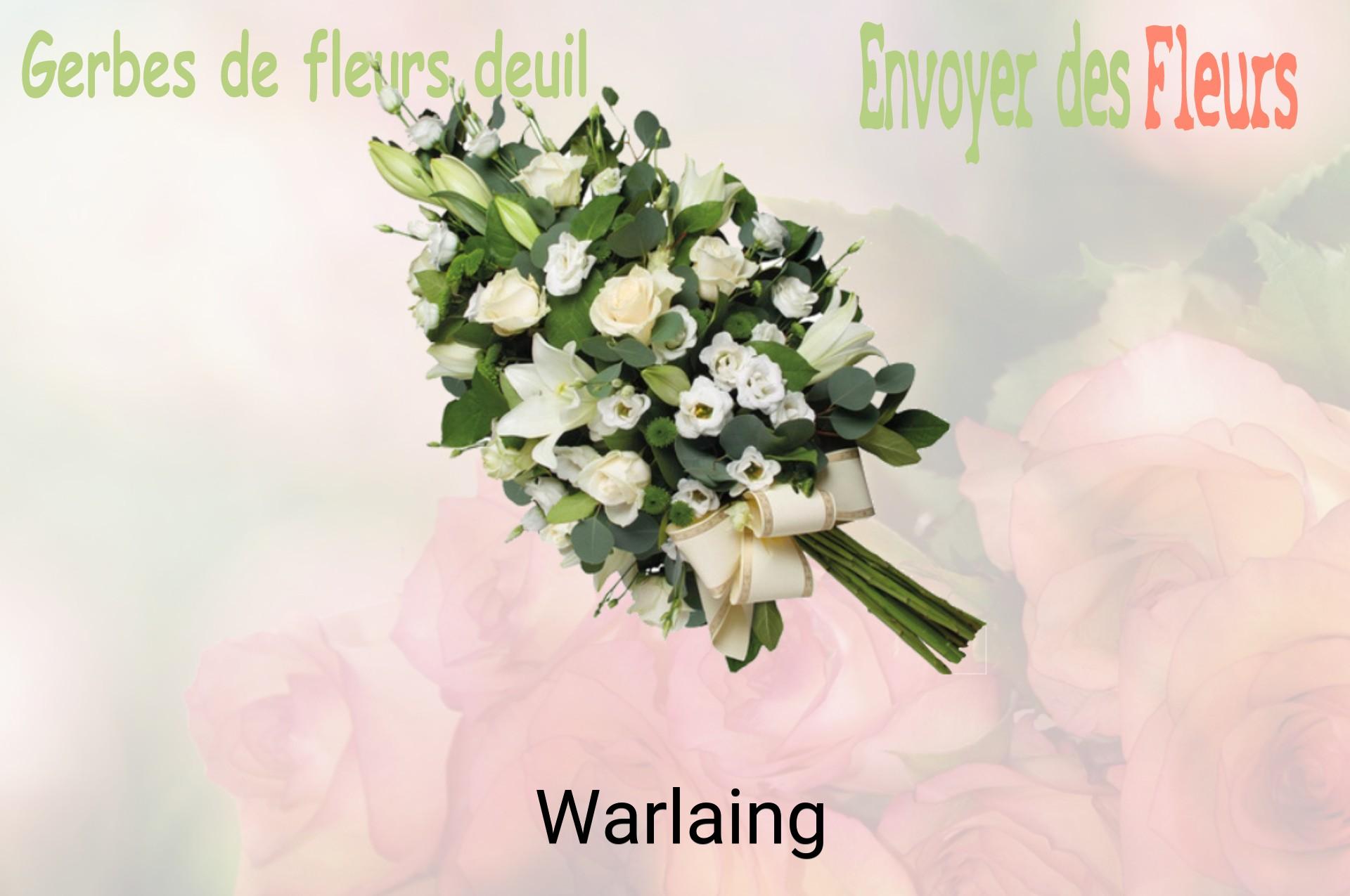 Gerbe de fleurs de deuil livrée à Warlaing